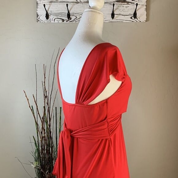 𝅺HALE Bob Red dress. Crisscross front. Ties in back. Low open back. Size small - Picture 8 of 13
